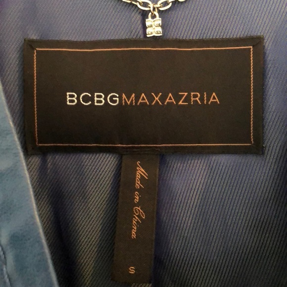 Blue light leather jacket - Picture 2 of 7